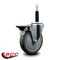 Service Caster 5'' Gray Poly Swivel 3/4'' Expanding Stem Caster with Brake SCC-EX20S514-PPUB-PLB-34 - alternate 3